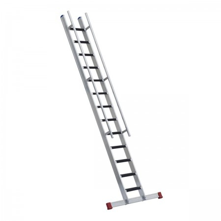 Stufenanlegeleiter 42cm breit, beidseitiger Handlauf, Antirutschbelag, ohne Traverse, 8 Stufen