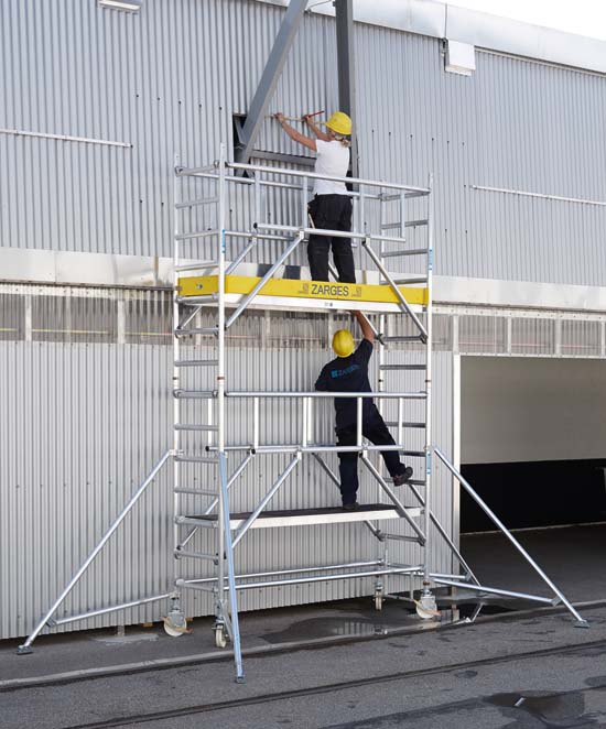 MultiTower S-PLUS 1T, Fahrgerüst mit Auslegern, 0,75 x 1,80 m - Standhöhe 11,20 m