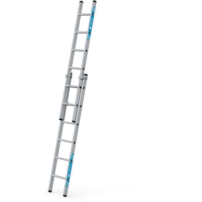 Everest 2E, Gebördelte Sprossen-Schiebeleiter, 2-teilig, 2x6 Sprossen