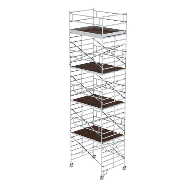 Aluminium-Klappgerüst mit Dreifach-Plattform, Standhöhe 8,39 m Aluminium-Klappgerüst mit Dreifach-Plattform, Standhöhe 8,39 m