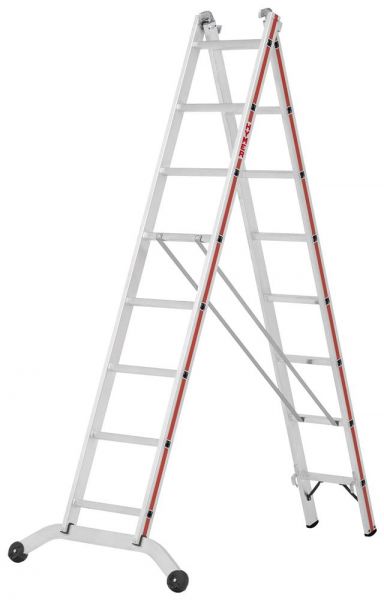 Mehrzweckleiter, zweiteilig - 2x6 Sprossen