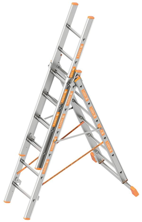 Allzweckleiter TOPIC 3-teilig, 3x6 Sprossen