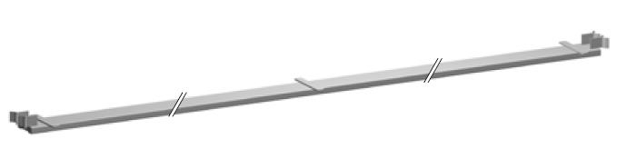 Spaltabdeckung Alu 1,00m für Konsolen für Fassadengerüste Spaltabdeckung Alu 1,00m für Konsolen für Fassadengerüste