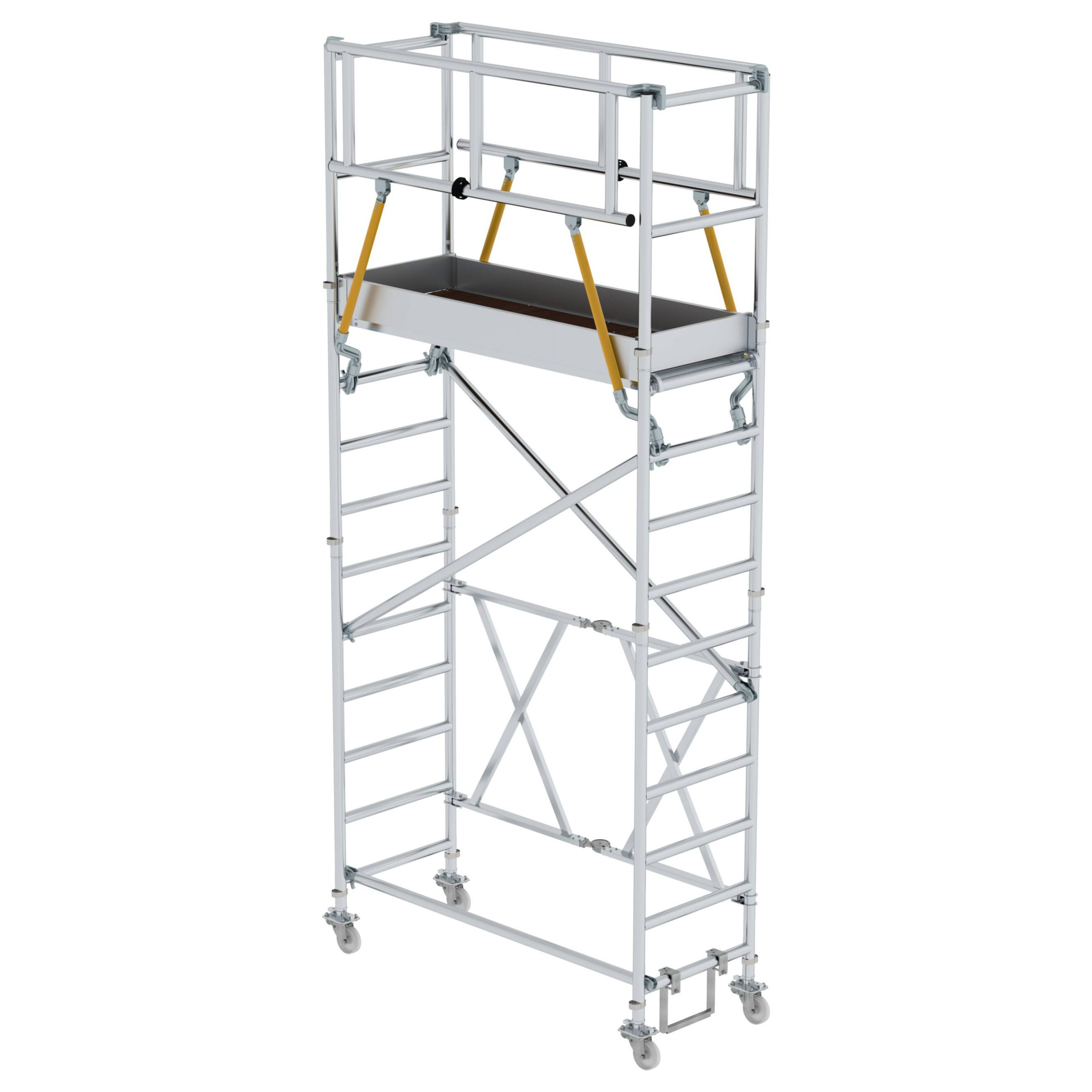 Aluminium-Klappgerüst SG ohne Ausleger, Gerüstgröße 1,80 x 0,75 m, Arbeitshöhe 5,20 m Aluminium-Klappgerüst SG, Gerüstgröße 1,80 x 0,75 m, Arbeitshöhe 4,08 m