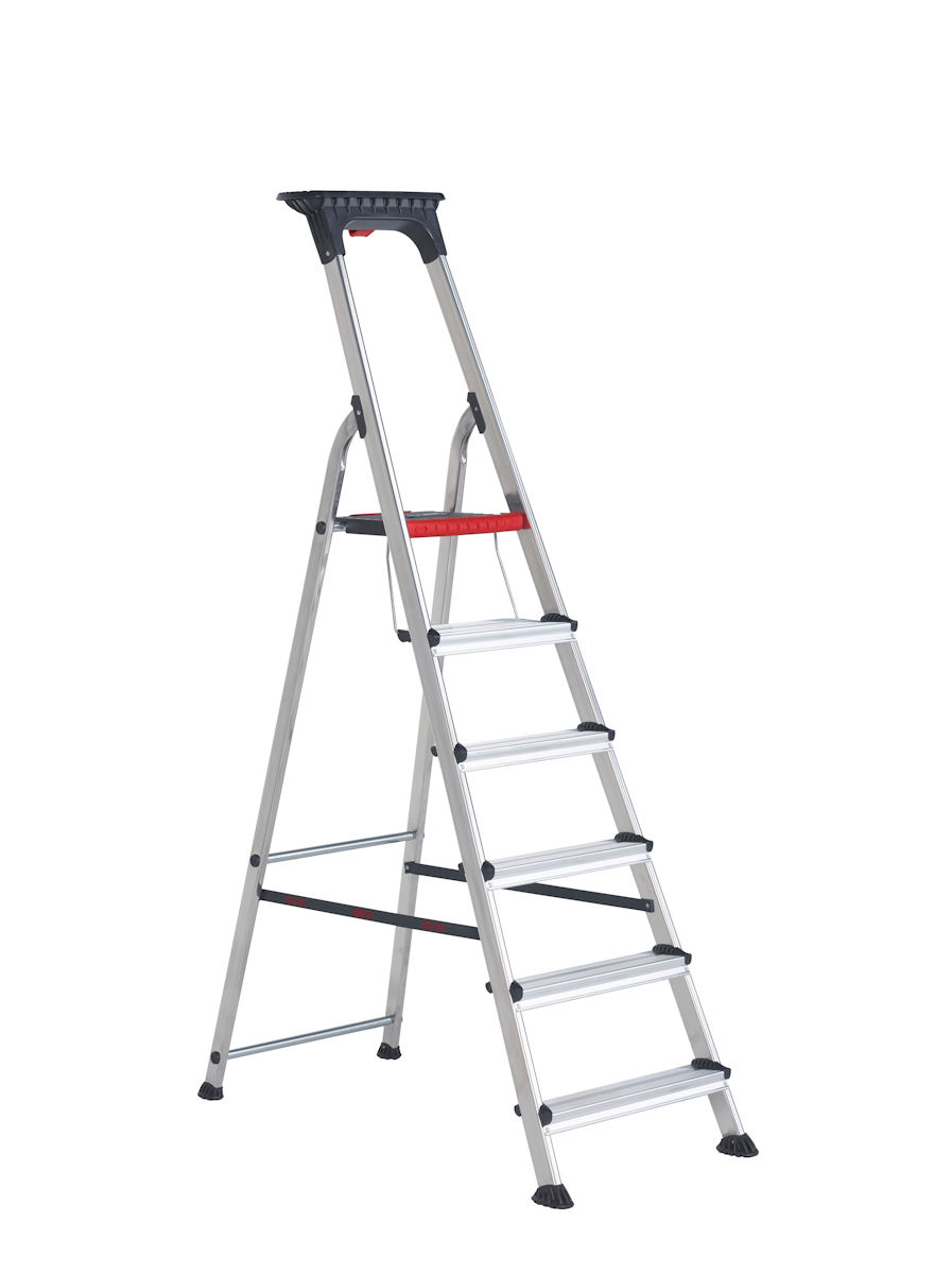 Double Decker - 6 Stufen Double Decker Stufenstehleiter, 3 Stufen