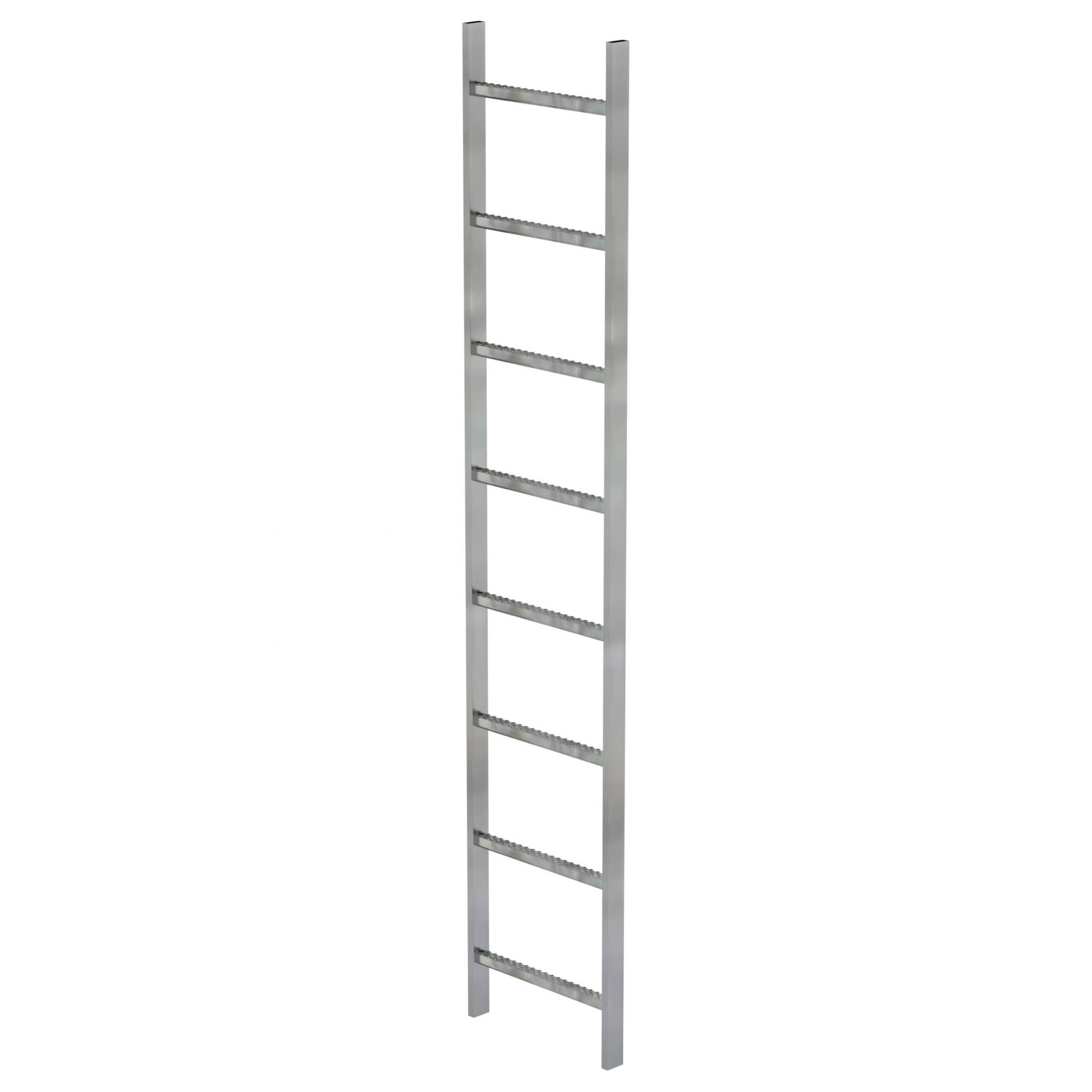 Schachtleiter aus Stahl, feuerverzinkt, Außenbreite 440 mm, 8 Sprossen Schachtleiter aus Stahl, feuerverzinkt, Außenbreite 440 mm, 8 Sprossen