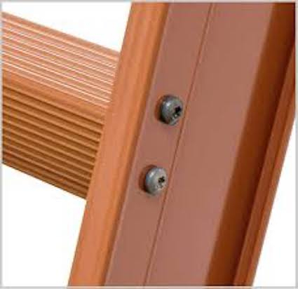 Detail Dachauflegeleiter aus Aluminium (ziegelrot) - 10 Sprossen