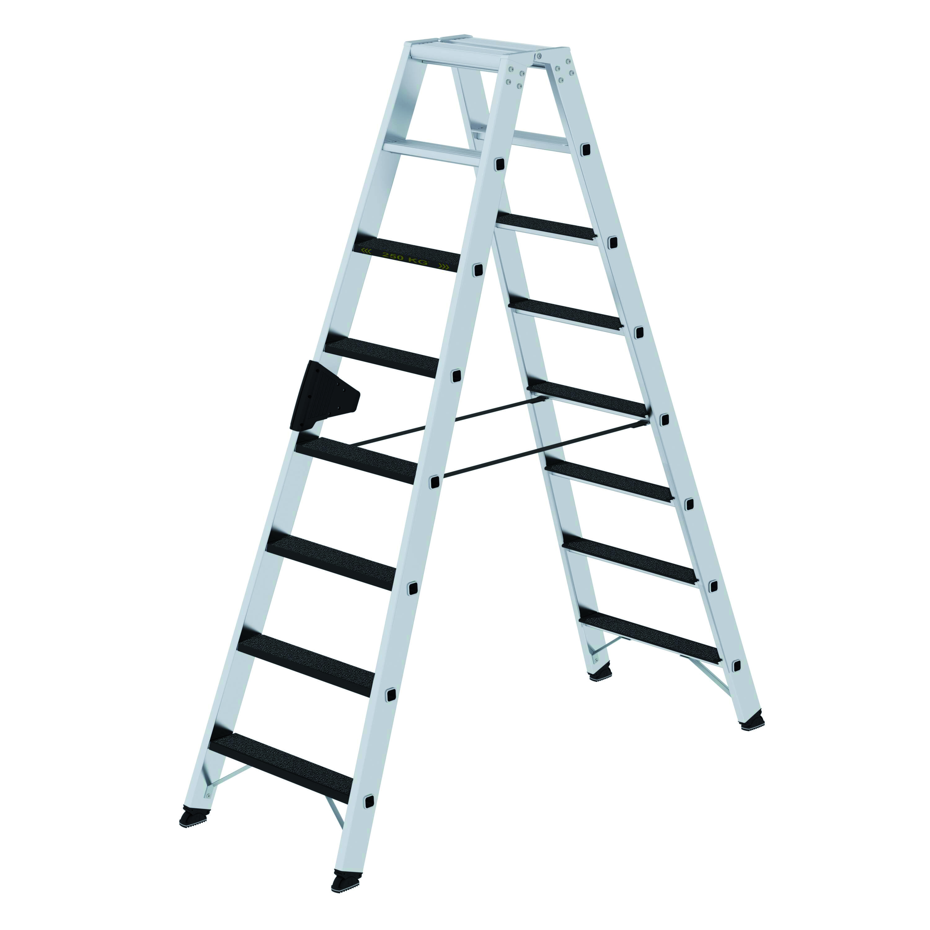 Stufen-Stehleiter 250 kg, beidseitig begehbar mit clip-step R13, 2x3 Stufen