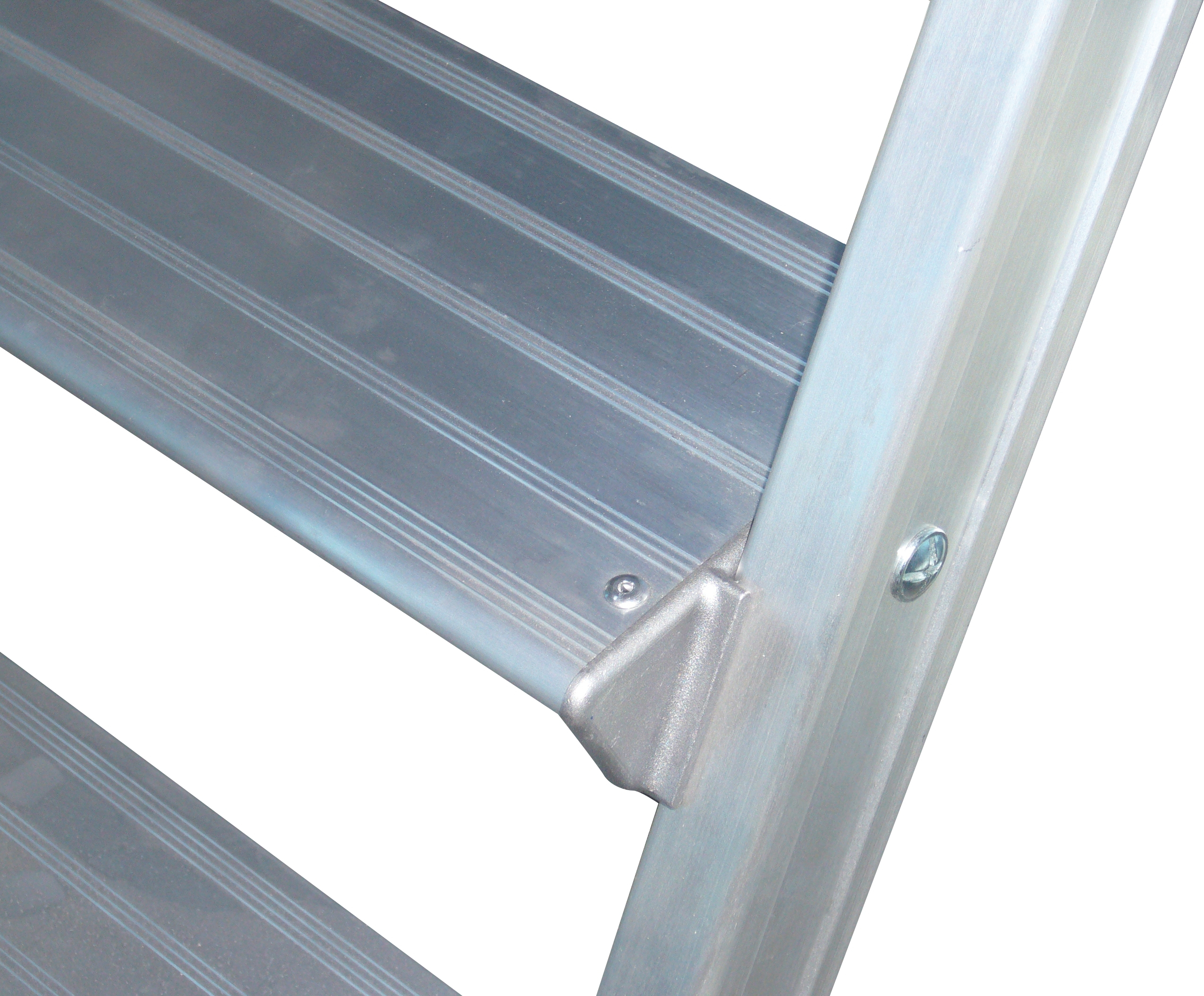 Pro Serie 600 Regaleinhängeleiter S15/2 aus Aluminium - mit Traverse (freier Zustand) - 12 Stufen