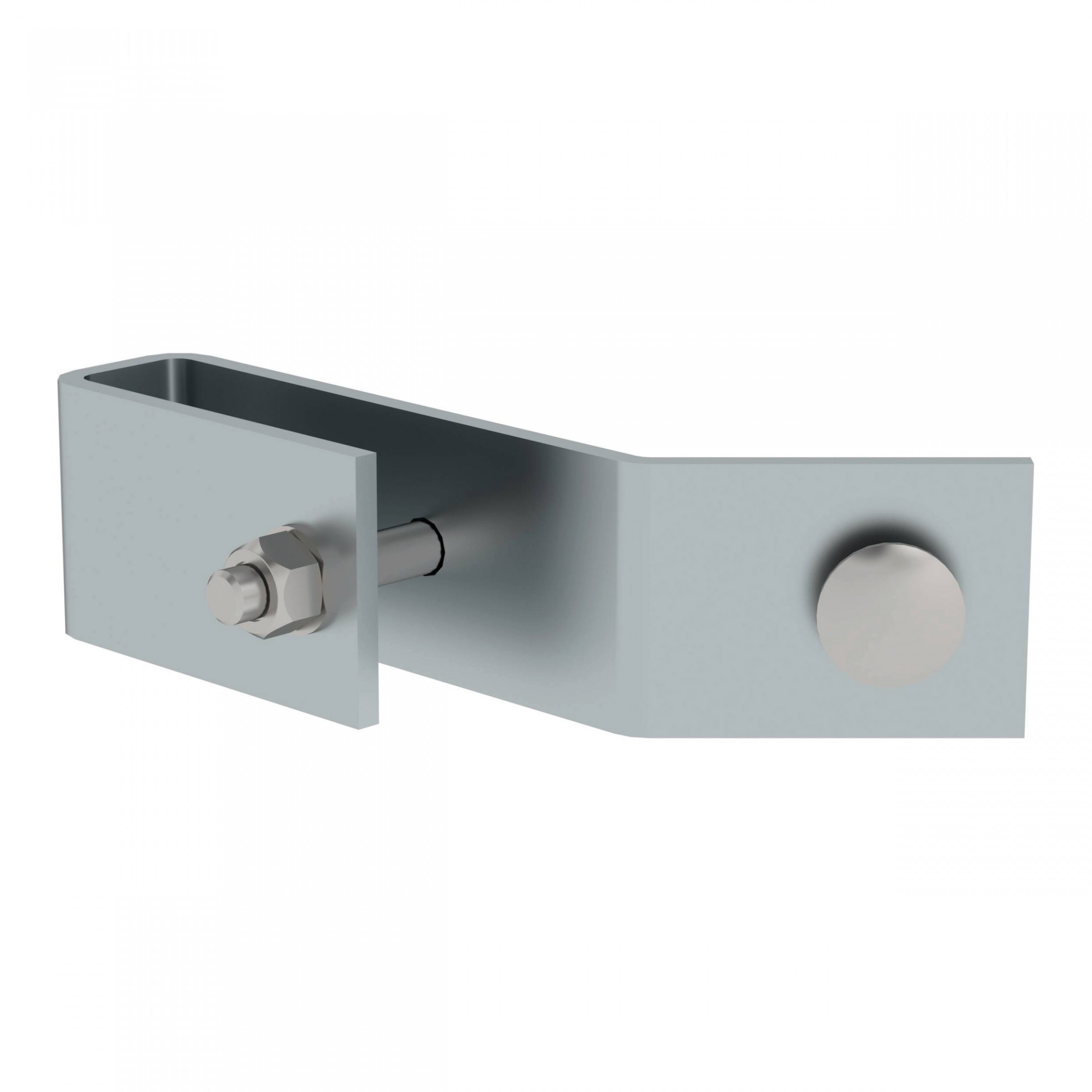 Schienenbefestigung für Leiterholm, Edelstahl V4A (1.4571), für Holmgröße 50 x 20 mm