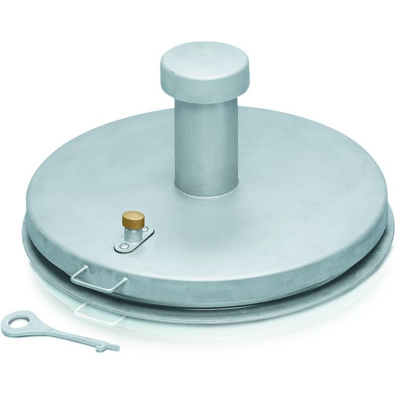 Brunnenabdeckung rund, Schachtmaß ø 625 mm, mit Belüftungskamin, Edelstahl V2A
