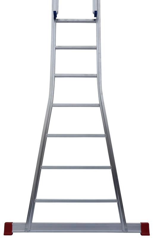 Seilzugleiter Industrieausführung, konisch, 2-teilig geschweißt, 2x12 Sprossen