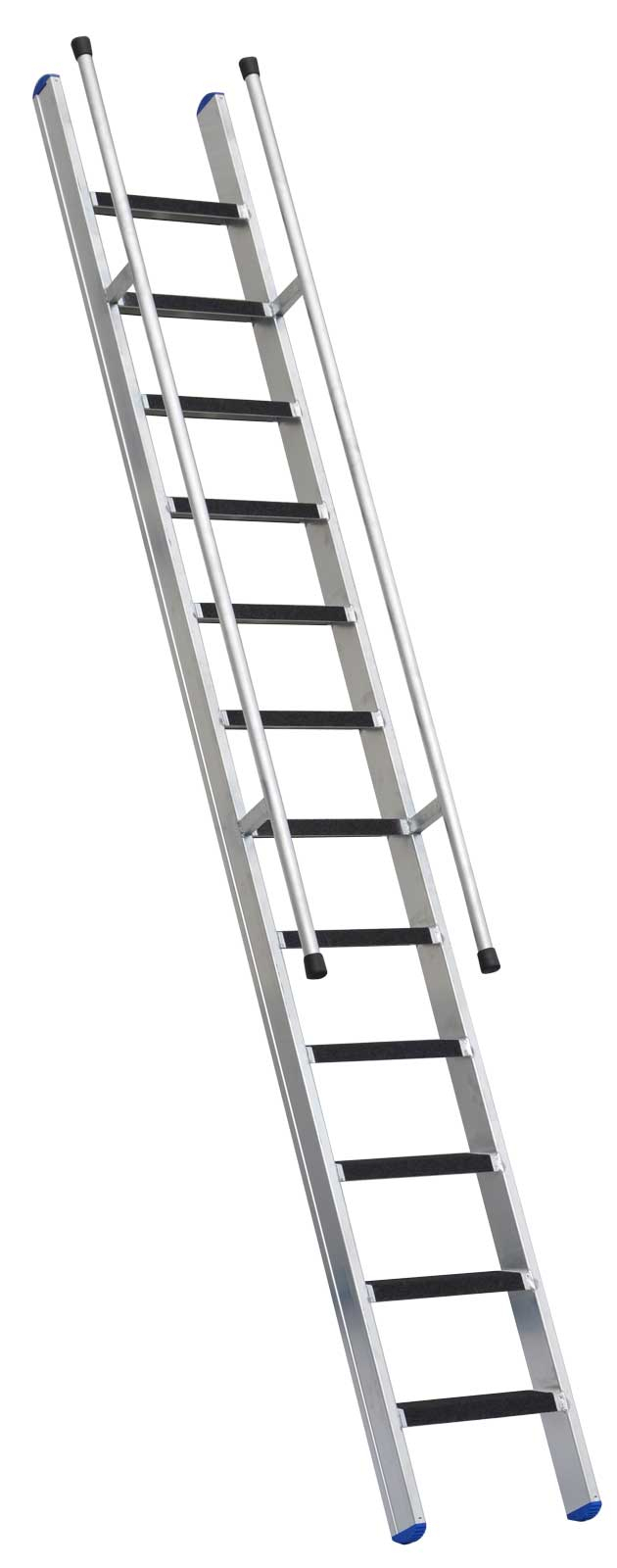 Stufenanlegeleiter 42cm breit, beidseitiger Handlauf, Antirutschbelag Stufenanlegeleiter 42cm breit, beidseitiger Handlauf, Antirutschbelag, ohne Traverse, 8 Stufen