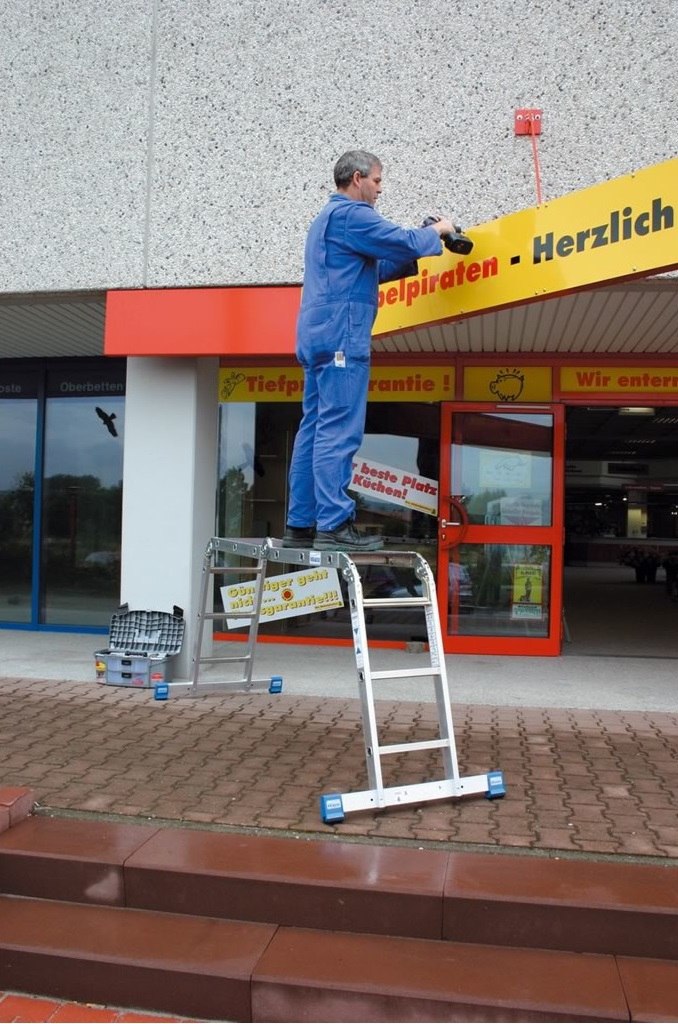 Sprossen-Gelenk-Universalleiter Stabilo Gelenk-Universalleiter 4 x 3 Sprossen