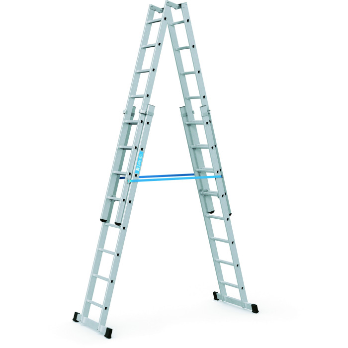 Vario B, Gebördelte Sprossen-Stehleiter, höhenverstellbar 4x8 Sprossen Vario B, Gebördelte Sprossen-Stehleiter, höhenverstellbar 4x8 Sprossen