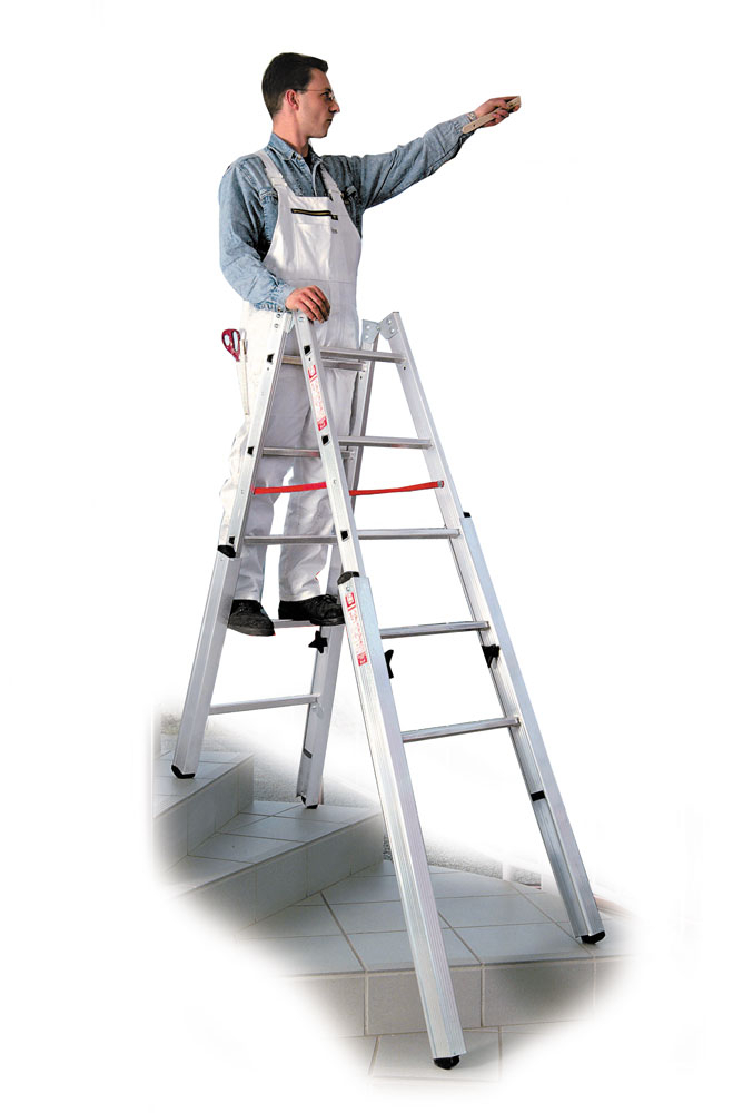 PREMIUM line Alu-Treppenstehleiter, 2 x 5 Sprossen
