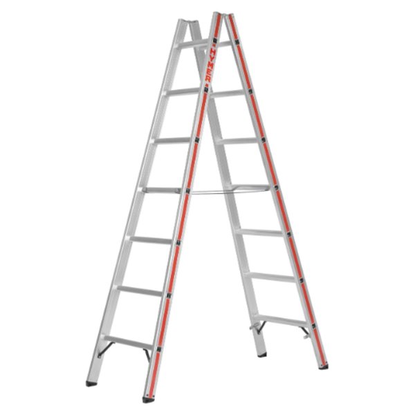 Sprossenstehleiter, beidseitig begehbar - 2x5 Sprossen