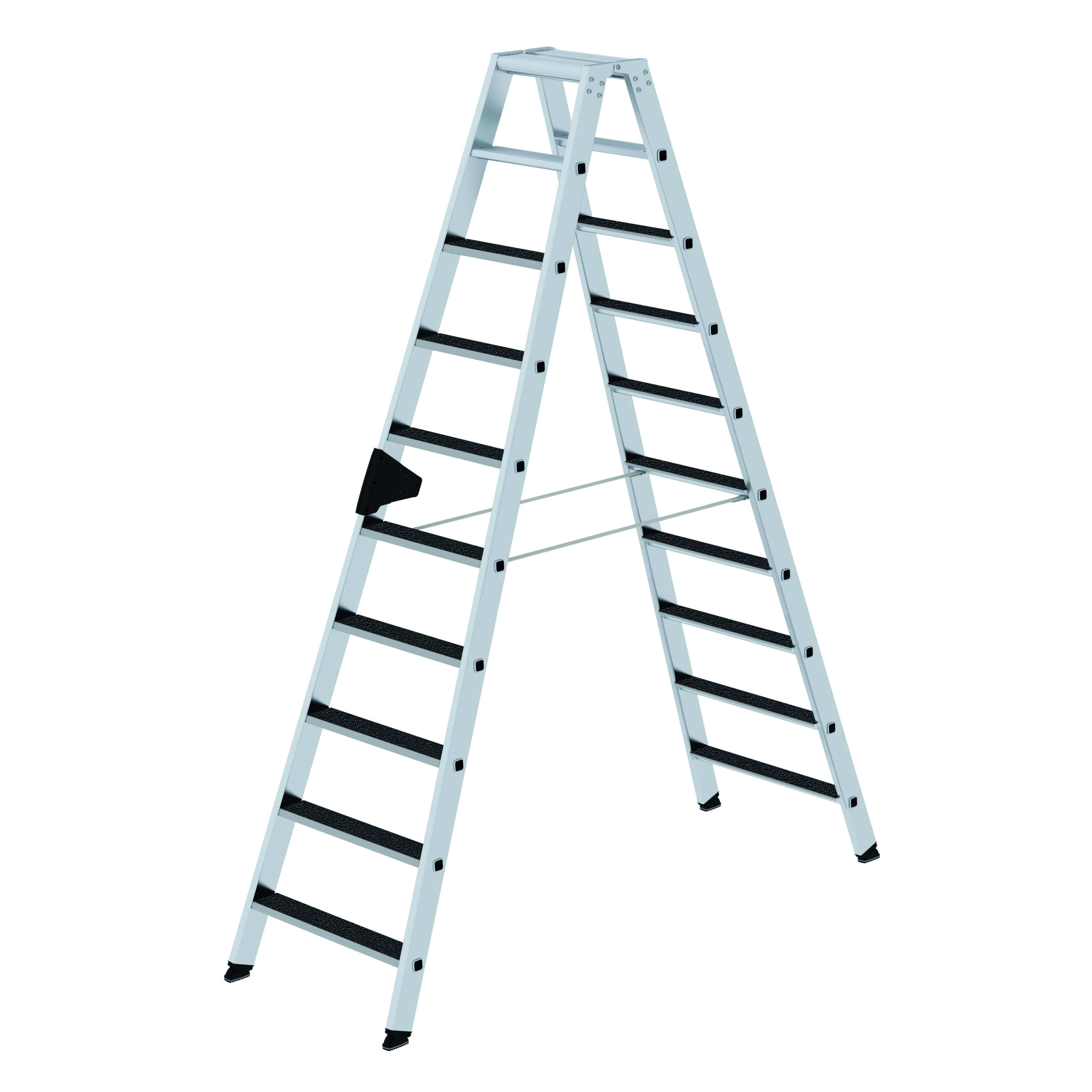 Stehleiter beidseitig begehbar mit clip-step R13, 2x10 Stufen Stufen-Stehleiter beidseitig begehbar mit clip-step R13, 2 x 8 Stufen