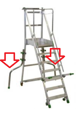 2 kleine Ausleger für Podesttreppe PRO SERIE 600 (bis CA7/250 Größe)