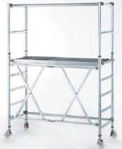 Z600 Klappgerüst COMPACT, doppelte Plattformbreite, Zarges GmbH CompactMaster 2T, Basispaket, Standhöhe 0,95 m