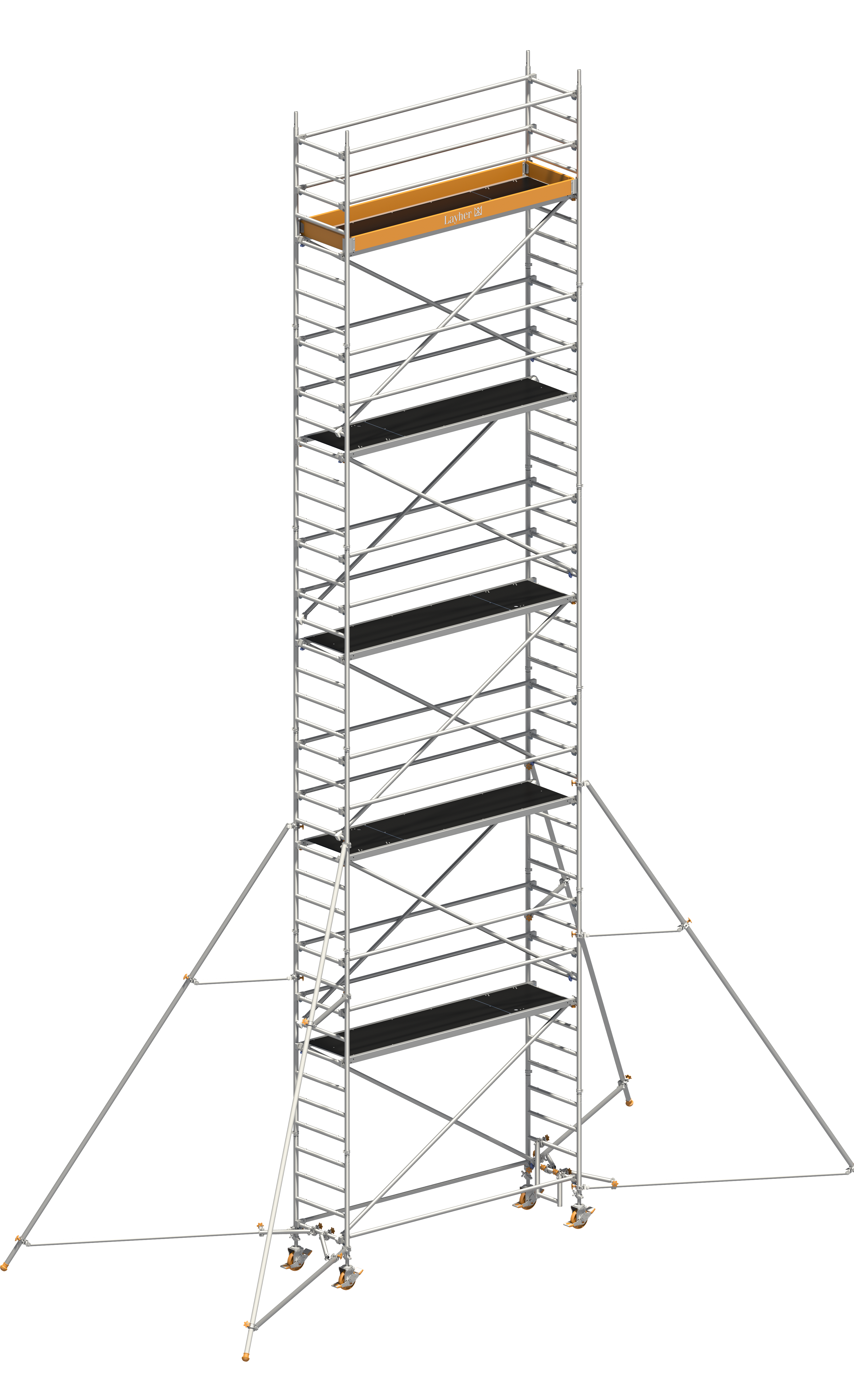 Uni Standard P2 mit Gerüststütze 5 m, AH 12,20 m Uni Standard P2, mit Gerüststütze 5 m, Arbeitshöhe 8,20 m
