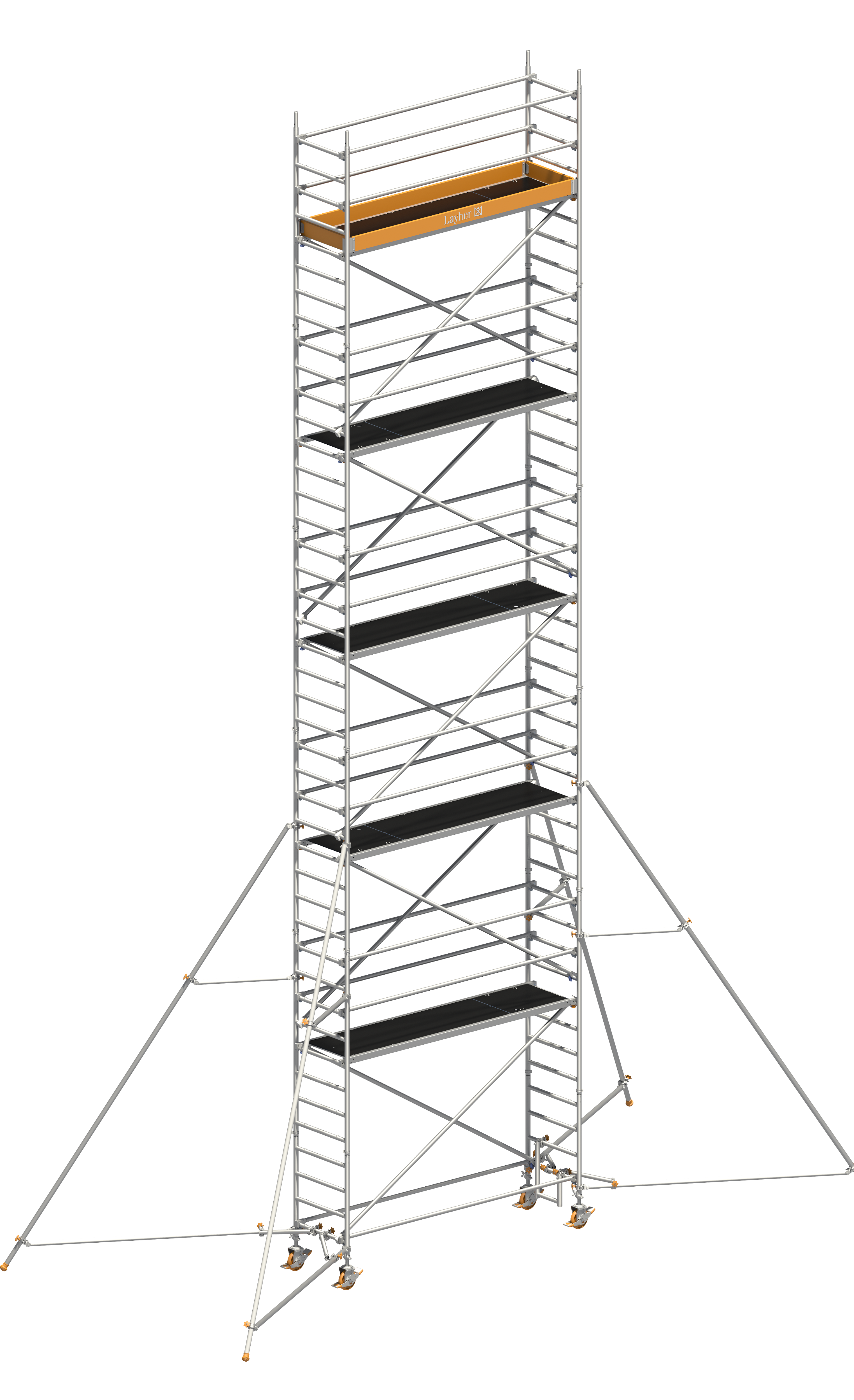 Uni Standard P2 mit Gerüststütze 5 m, Arbeitshöhe 13,20 m