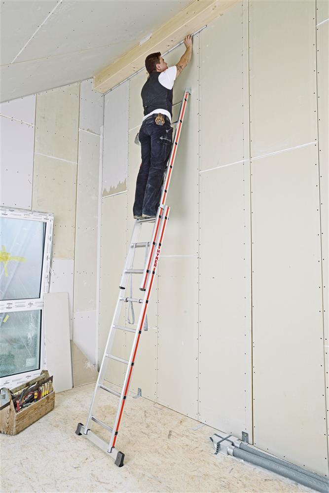 Mehrzweckleiter, zweiteilig - 2x8 Sprossen