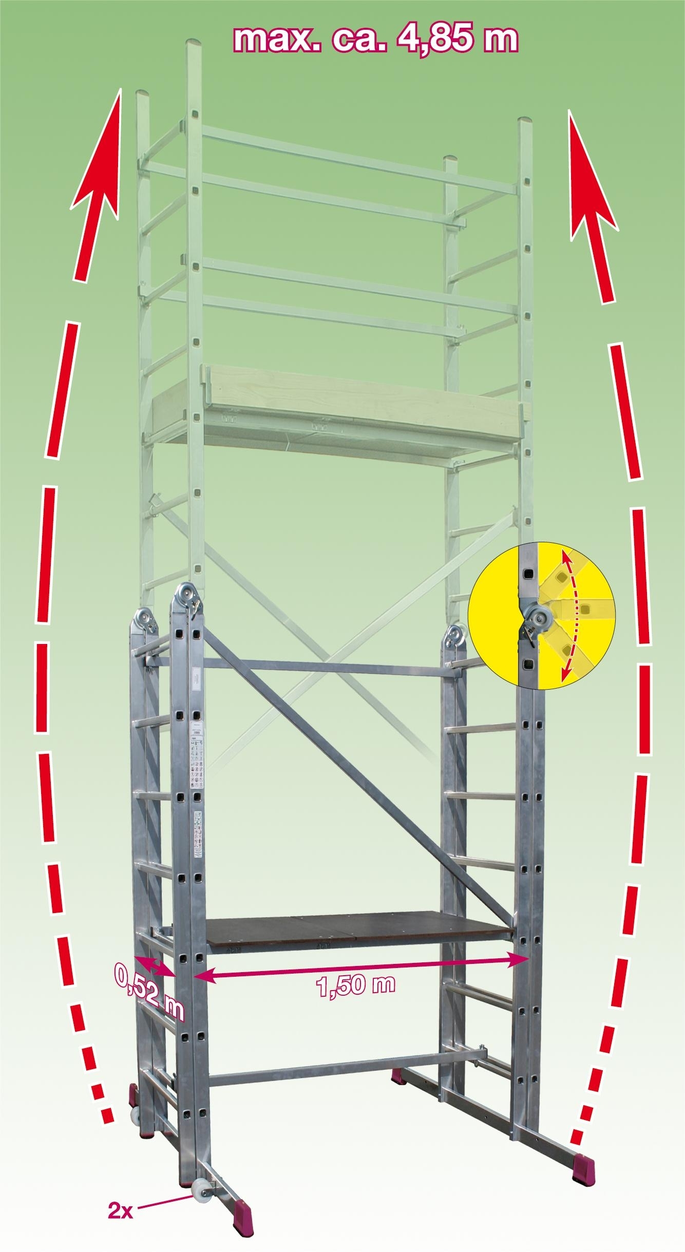 Corda Gelenkgerüst Standhöhe 2,85 m