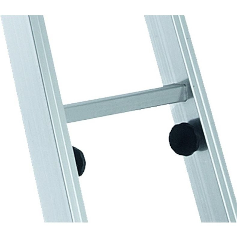 Varioflex B, Gebördelte Sprossen-Stehleiter mit verlängerbaren Holmen Varioflex B,Gebördelte Sprossen-Stehleiter mit verlängerten Holmen, 2x6 Sprossen