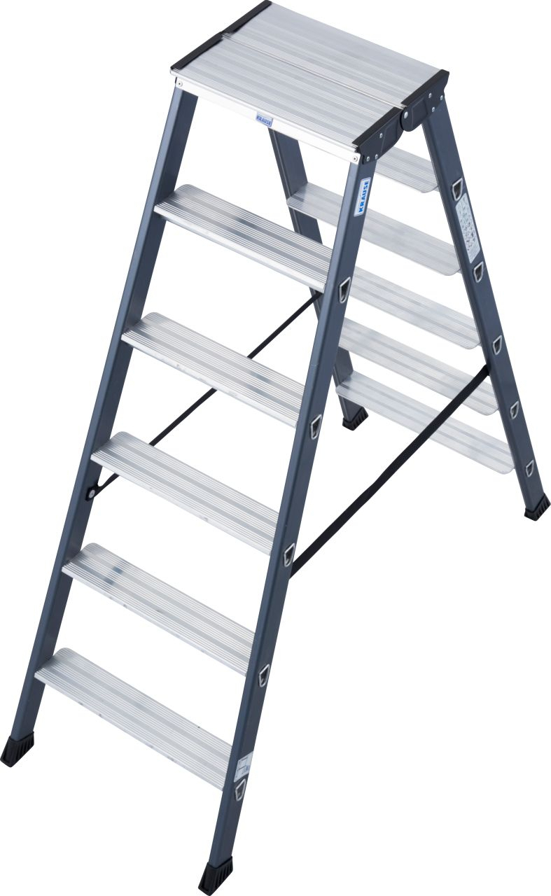 Monto Stufen-Doppelleiter SePro D eloxiert 2x7 Stufen