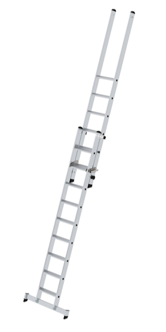 Stufen-Schiebeleiter 2-teilig mit nivello-Traverse ohne clip-step R13