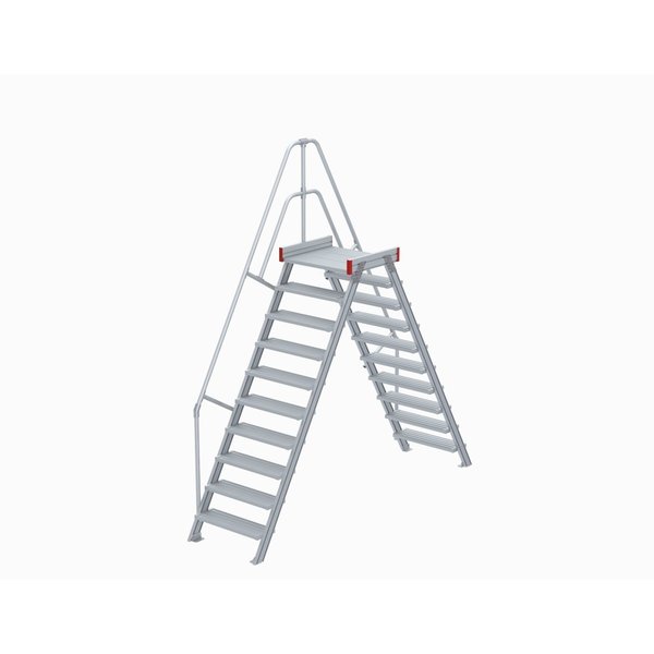 Übergang, 60° Steigwinkel, 600 mm Stufenbreite, 4 Stufen Übergang, 60° Steigwinkel, 600 mm Stufenbreite, 4 Stufen