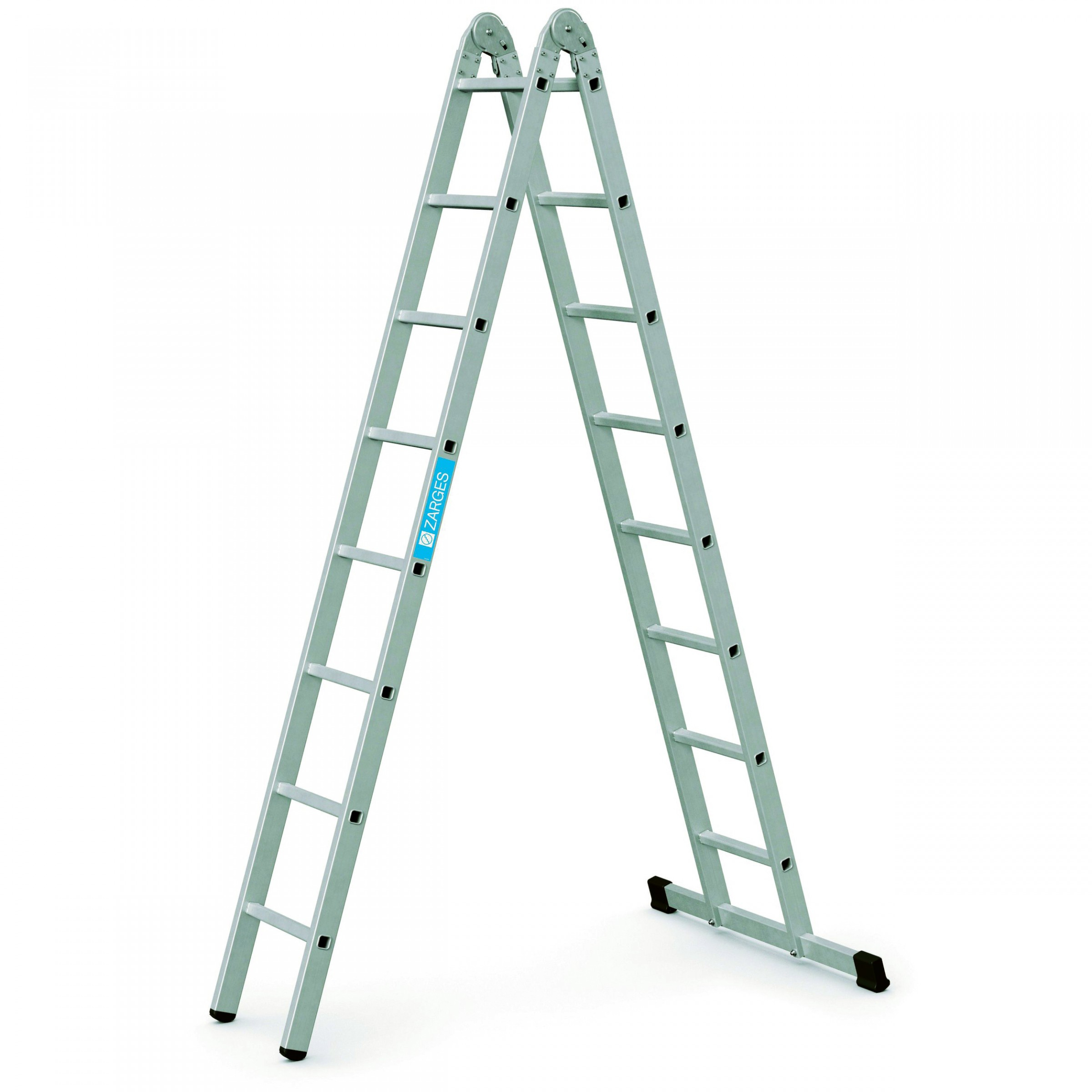 Combimaster X, Gebördelte Mehrzweck-Klappleiter, 2-teilig Combimaster X, Mehrzweck-Klappleiter, 2-teilig 2x4 Sprossen