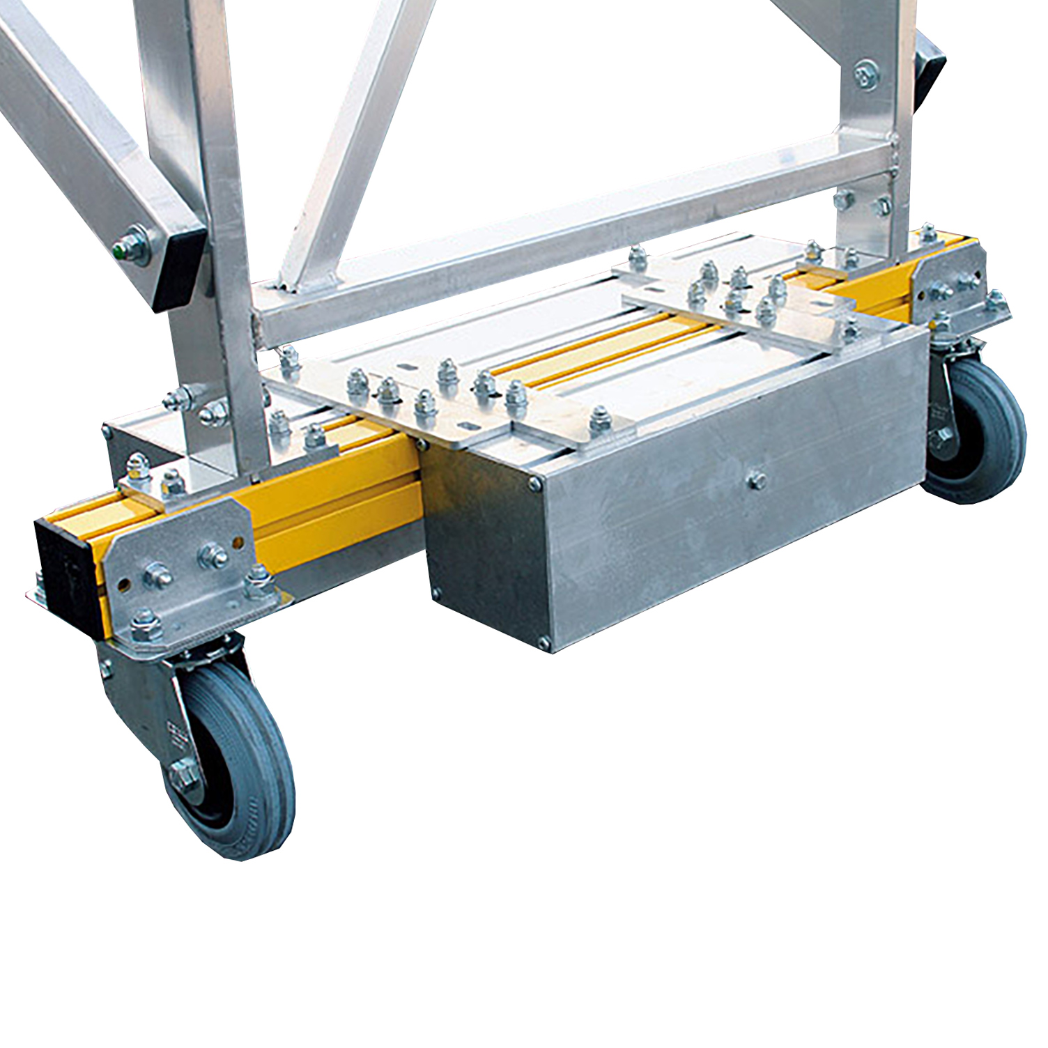 Aluminium-Podestleiter, fahrbar, klappbar, 6 Stufen Aluminium-Podestleiter, fahrbar, klappbar, 6 Stufen