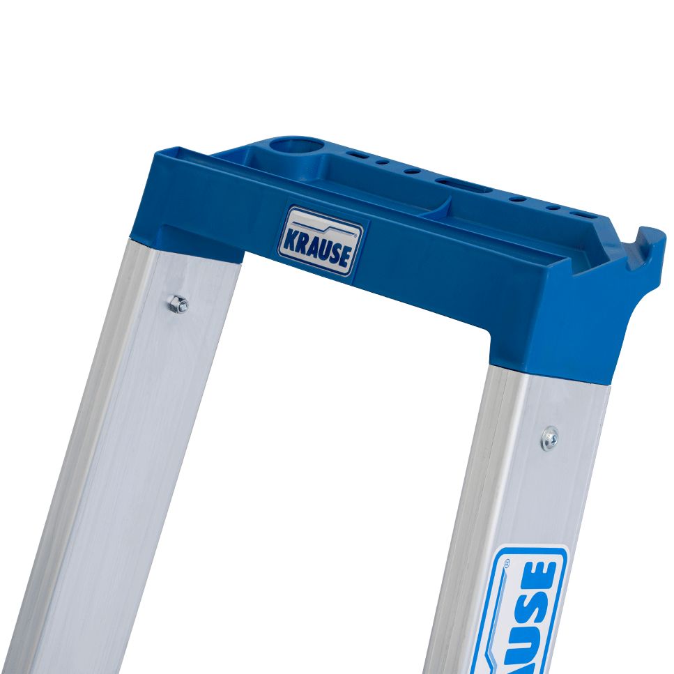 STABILO Stufen-Stehleiter, fahrbar mit Traverse 6 Stufen