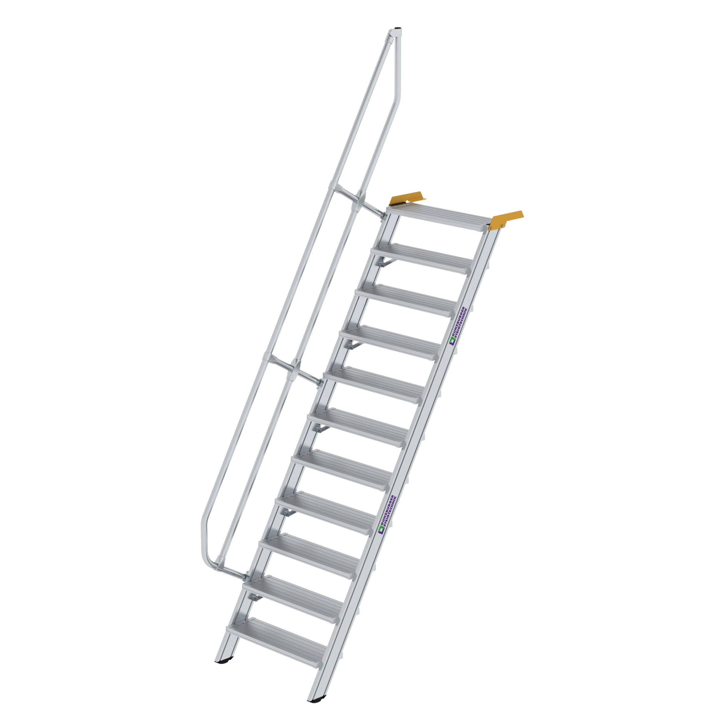 Aluminium-Treppe 60°, Stufenbreite 800 mm, 9 Stufen