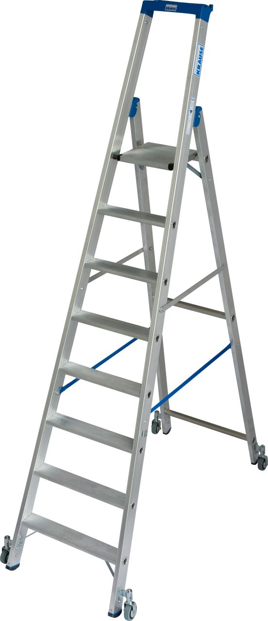 Stabilo Stufen-Stehleiter, fahrbar 4 Sprossen/Stufen