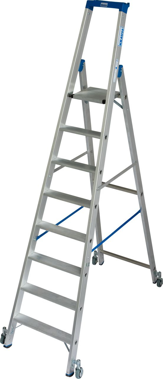 Stabilo Stufen-Stehleiter, fahrbar , 8 Stufen Stabilo Stufen-Stehleiter, fahrbar 6 Stufen