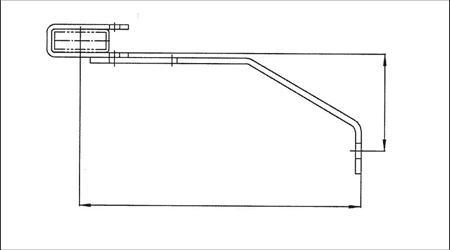 Wandhalter verstellbar 200 - 250 mm, Edelstahl V4A (1.4571), für GFK-Leiter
