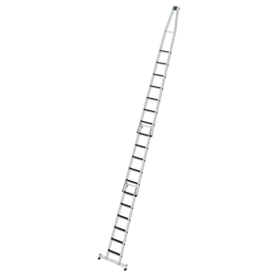 Stufen-Glasreinigerleiter mit nivello®-Traverse, 18 Stufen