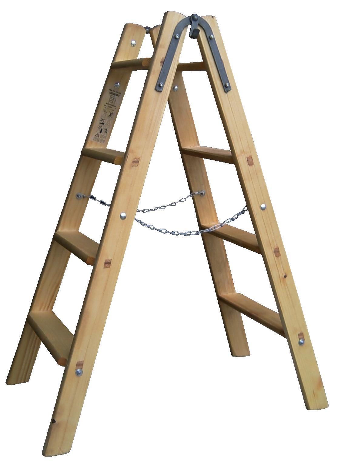 Stufenstehleiter "mit Ohren", 2x3 Stufen, 0,92 m hoch