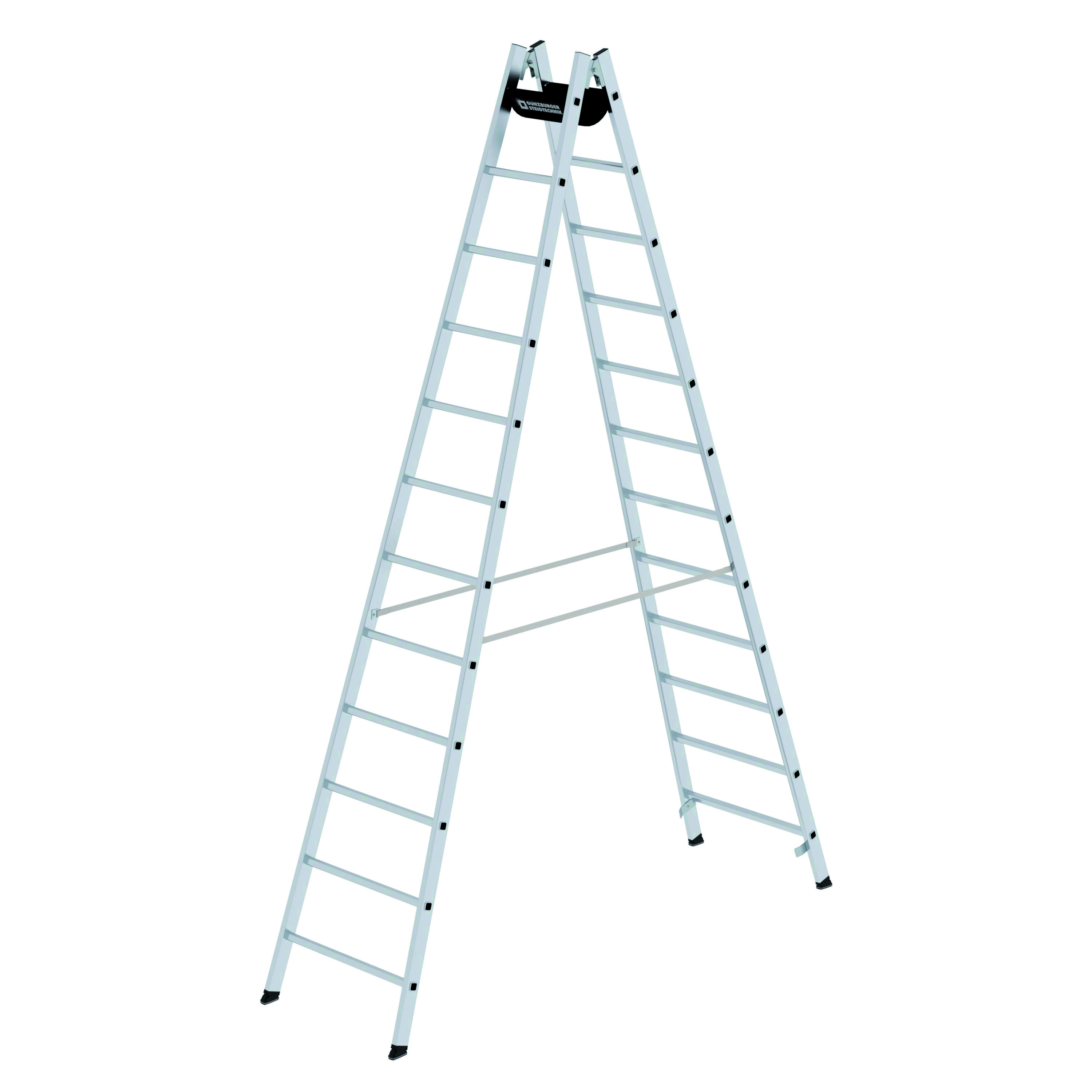 Sprossen-Stehleiter, 2x12 Sprossen Sprossen-Stehleiter, 2x6 Sprossen