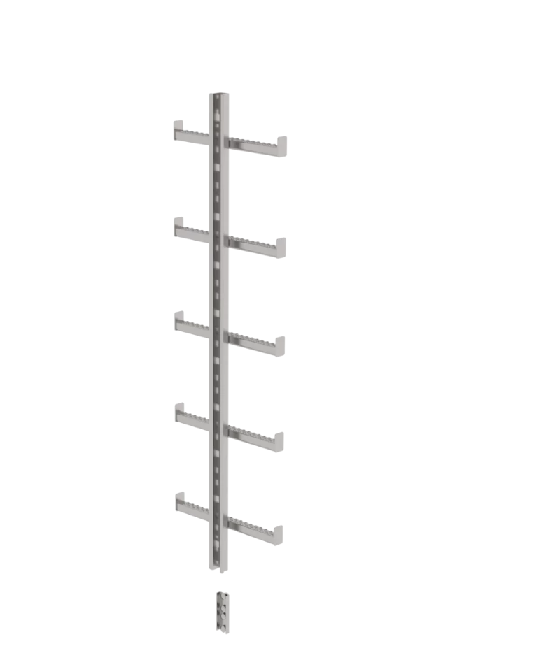 Einholmleiter aus Edelstahl V4A (1.4571), Länge 1,40 m