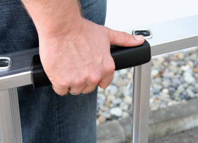 ergo-pad Griffzone Stufen-Anlegeleiter ohne Traverse, 6 Stufen