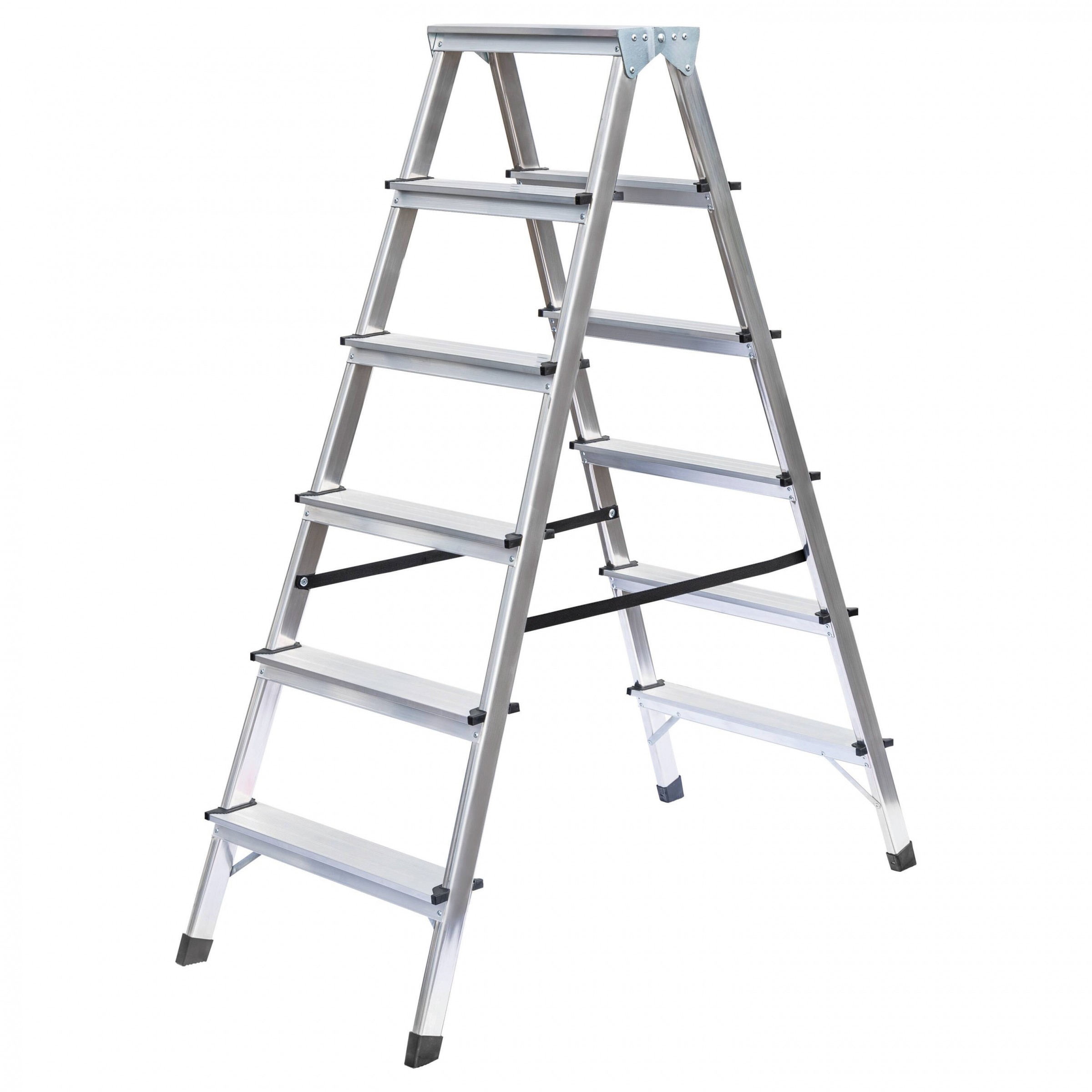Haushaltsstehleiter beidseitig begehbar, 2 x 3 Stufen Haushaltsstehleiter beidseitig begehbar, 2 x 3 Stufen
