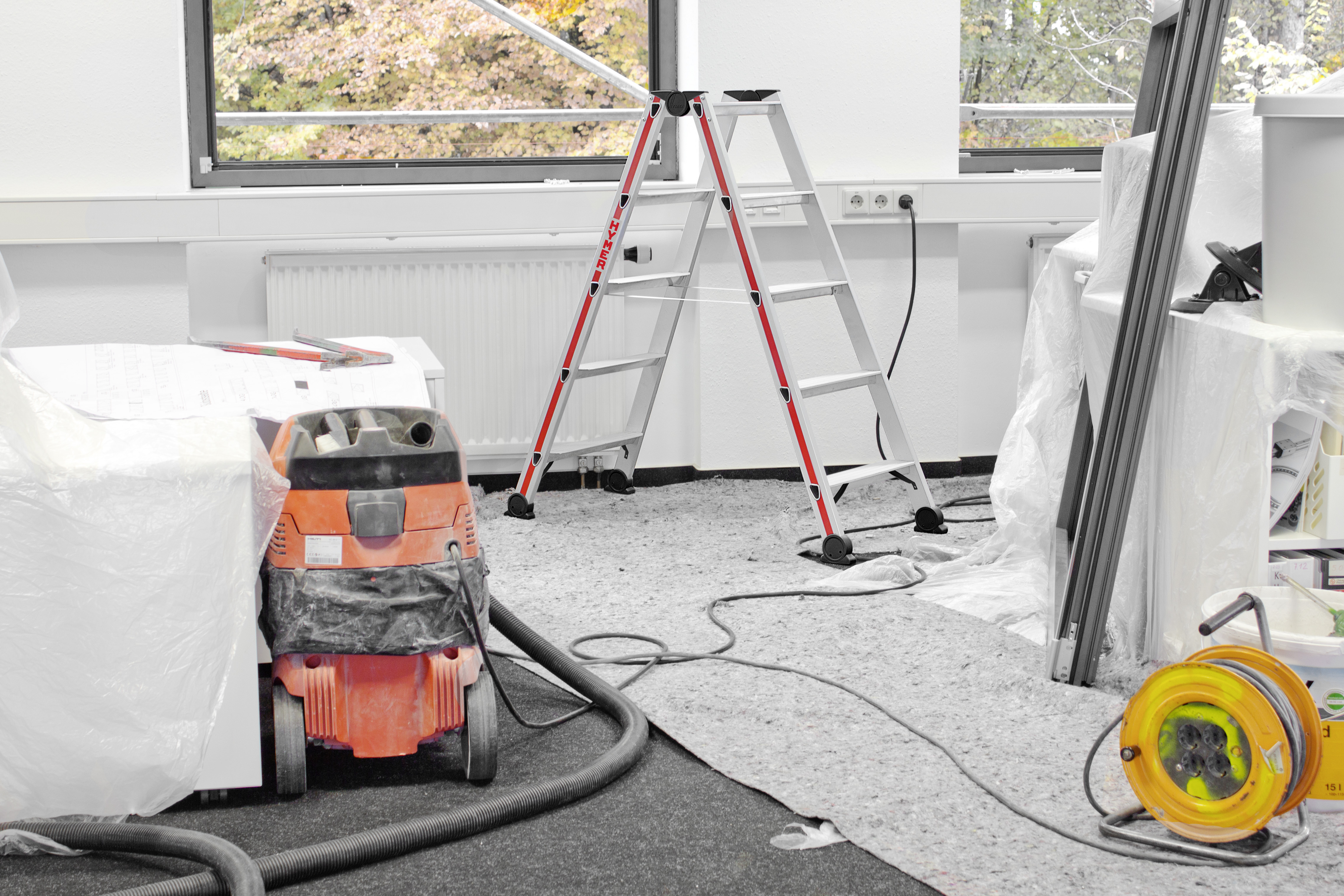Stufenstehleiter, beidseitig begehbar - 2x3 Stufen