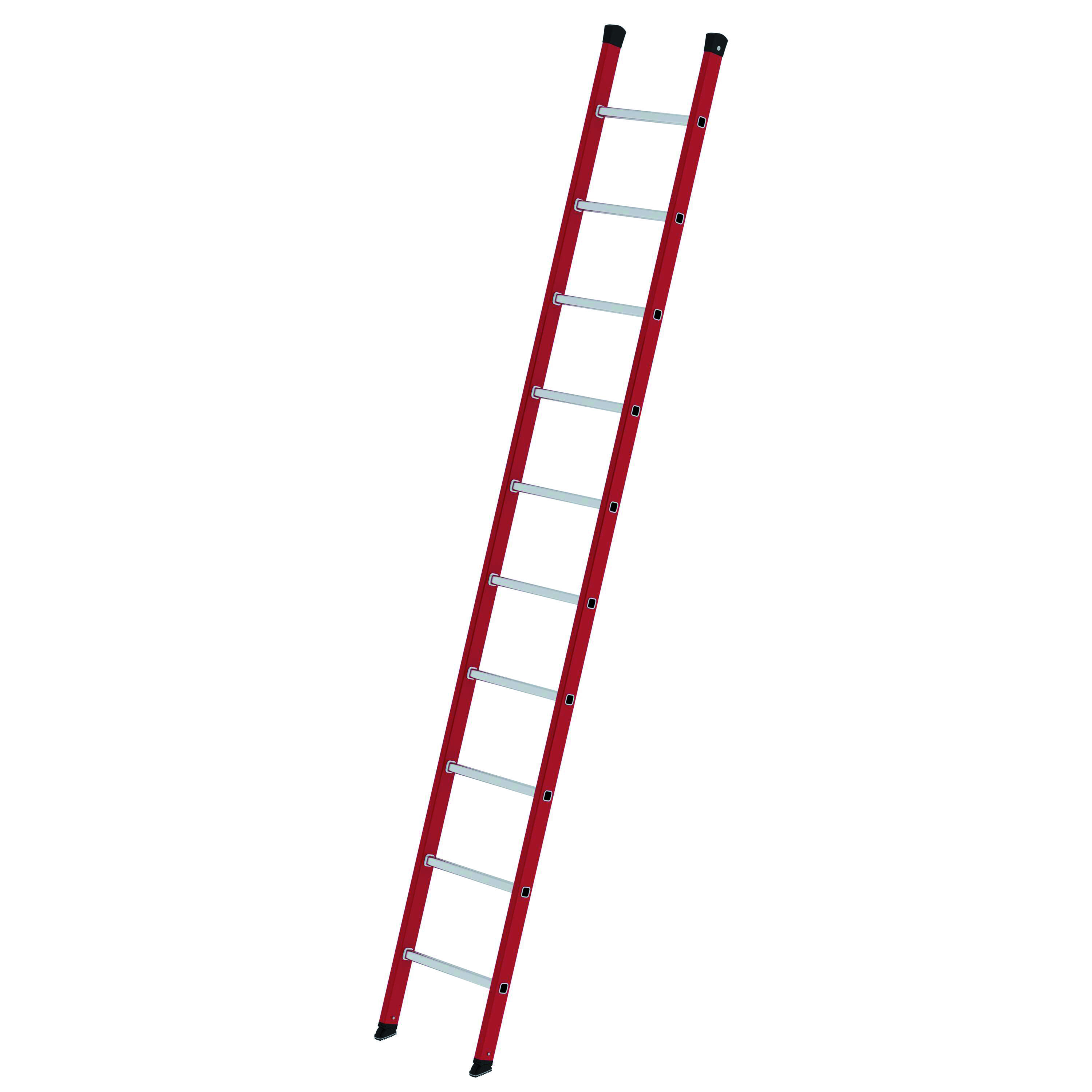 Anlegeleiter GFK/Alu, 10 Sprossen Sprossen-Anlegeleiter GFK/Alu ohne Traverse, 6 Sprossen