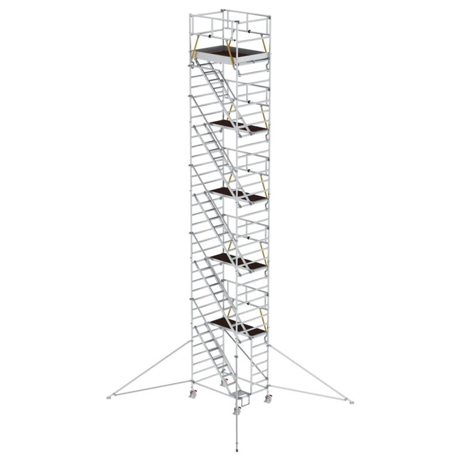 Rollgerüst SG mit Schrägaufstiegen  Plattformgröße 1,35 x 2,45 m, Arbeitshöhe 4,51 m