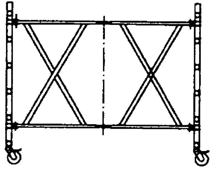 Klapprahmeneinheit, für Gerüstlänge 0,75 m, für Best.-Nr. 115301 - 115601 Klapprahmeneinheit, für Gerüstlänge 0,75 m, für Best.-Nr. 115301 - 115601