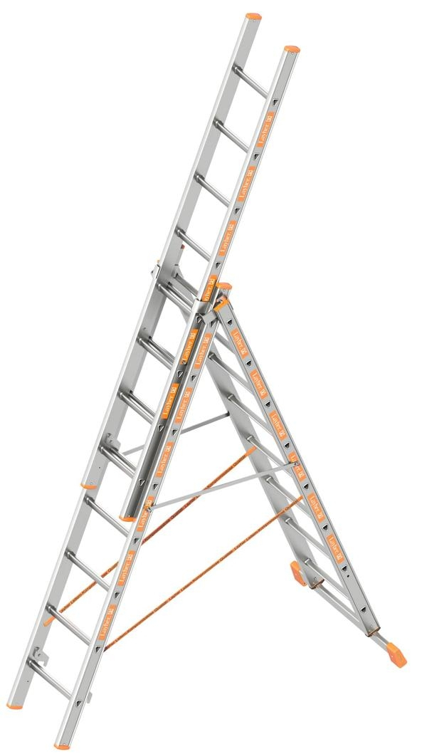 Allzweckleiter TOPIC 3-teilig 3x6 Sprossen/Stufen